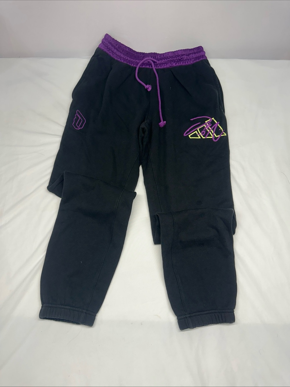 Adidas Dame 8 Innovation Sweat Pants Training Mens Size Small Cotton Black